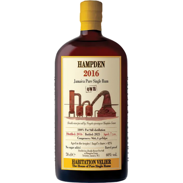 Habitation Velier Hampden 7 ans 2016 OWH Rhum 60 %