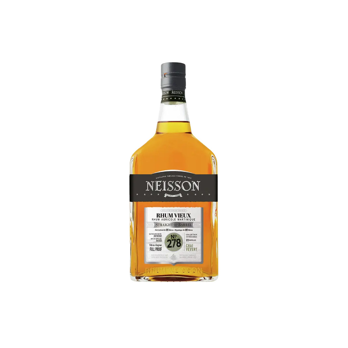 Neisson 2021 Vieux Full Proof Cognac Cask Itinéraires Rhum 58,9 %