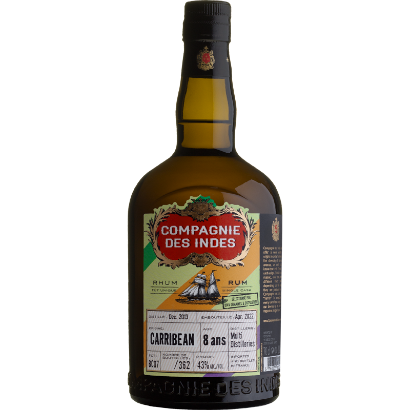 Compagnie des Indes Caribbean 8 ans Multi Distilleries Rhum 43%