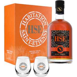 HSE VO Coffret cadeau 2 verres Rhum